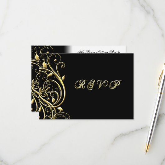 50e bruiloft Jubileum RSVP (Voorkant / Achterkant in situ)