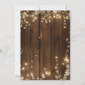 50e bruiloft Jubileum Rustieke String Lights Kaart (Achterkant)