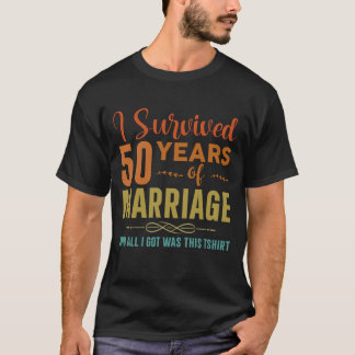 50e bruiloft Jubileum Schattigee koppels Echtgenot T-shirt