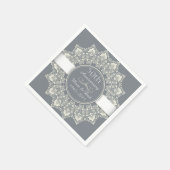 50e bruiloft Jubileum sierronde kant Servet (Hoek)