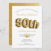 50e bruiloft Jubileum - Speciaal Faux Gold Kaart (Voorkant / Achterkant)