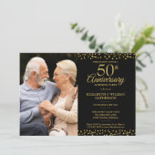 50e bruiloft Jubileum Surprise Party 2 foto's Kaart (Staand voorkant)
