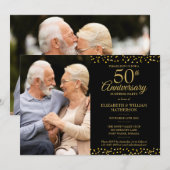 50e bruiloft Jubileum Surprise Party 2 foto's Kaart (Voorkant / Achterkant)