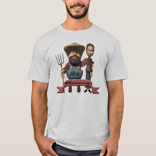 50e bruiloft Jubileum T-shirt (Voorkant)