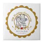 50e bruiloft Jubileum Tegel Tegeltje (Voorkant)