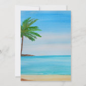 50e bruiloft Jubileum Tropical Beach Coastal Kaart (Achterkant)