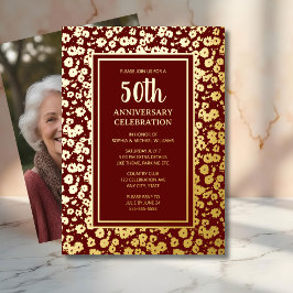 50e bruiloft Jubileum uitnodiging Golden