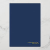 50e bruiloft Jubileum uitnodiging marineblauw (Achterkant)