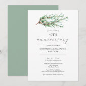 50e bruiloft Jubileum uitnodigingen botanisch (Voorkant / Achterkant)