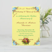 50e bruiloft Jubileum uitnodigingskaart Kaart (Staand voorkant)