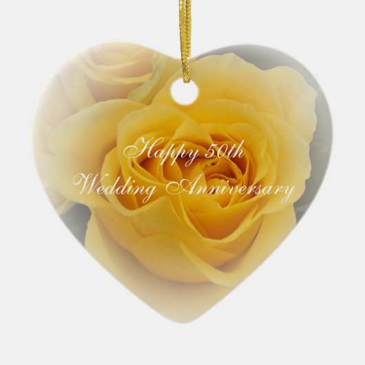 50e bruiloft Jubileum-versiering Keramisch Ornament (Voorkant)