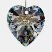 50e bruiloft Jubileum-versiering Keramisch Ornament (Rechts)