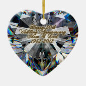 50e bruiloft Jubileum-versiering Keramisch Ornament (Voorkant)