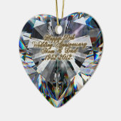 50e bruiloft Jubileum-versiering Keramisch Ornament (Links)