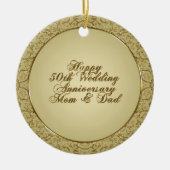 50e bruiloft Jubileum-versiering Keramisch Ornament (Voorkant)