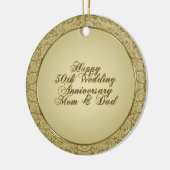 50e bruiloft Jubileum-versiering Keramisch Ornament (Links)