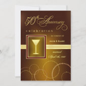 50e bruiloft Jubileum vieren - Moderne Kaart (Voorkant)