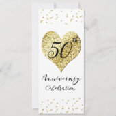 50e bruiloft Jubileum viering gouden Confetti Kaart (Voorkant)