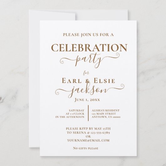 50e BRUILOFT JUBILEUM VIERING Kaart (Voorkant)