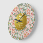 50e bruiloft Jubileum Waterverf Bloemengoud Grote Klok (Hoek)