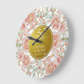 50e bruiloft Jubileum Waterverf Bloemengoud Grote Klok (Hoek)