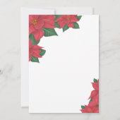 50e bruiloft Jubileum Waterverf Red Poinsettia Kaart (Achterkant)