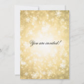 50e bruiloft Jubileum Winter Wonderland Gold Kaart (Achterkant)