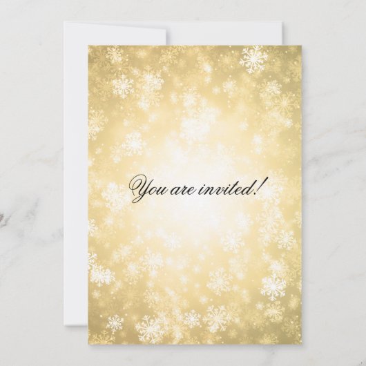 50e bruiloft Jubileum Winter Wonderland Gold Kaart (Achterkant)