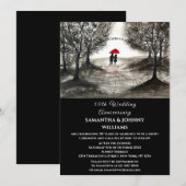 50e bruiloft Jubileum winterpaar bos Kaart (Voorkant / Achterkant)