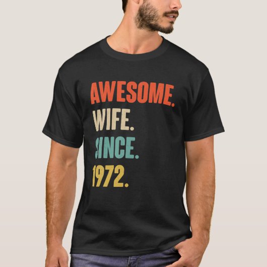 50e bruiloft voor haar Geweldige vrouw T-shirt (Voorkant)