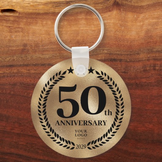 50e Business Jubileum Gold Herdenking Sleutelhanger (Voorkant)
