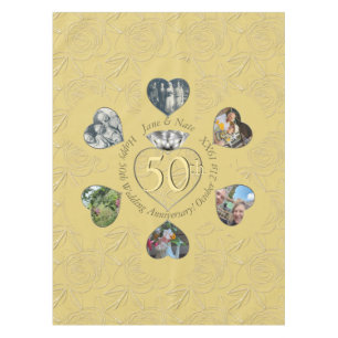 50e Diamond 6 Hartfoto's Tafelkleed