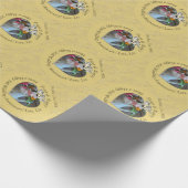 50e Diamond Heart Foto Cadeaupapier (Hoek)