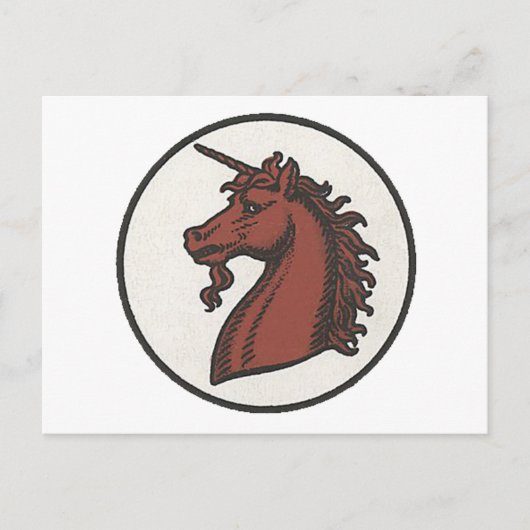 50e divisie Unicorn Briefkaart (Voorkant)