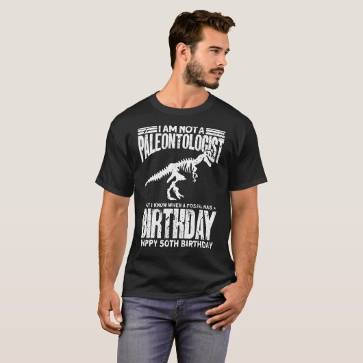 50e editie van Dinosaur 50e verjaardag T-shirt (Voorkant volledig)