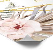 50e Elegant Bruiloft Jubileum Poster (Hoek)