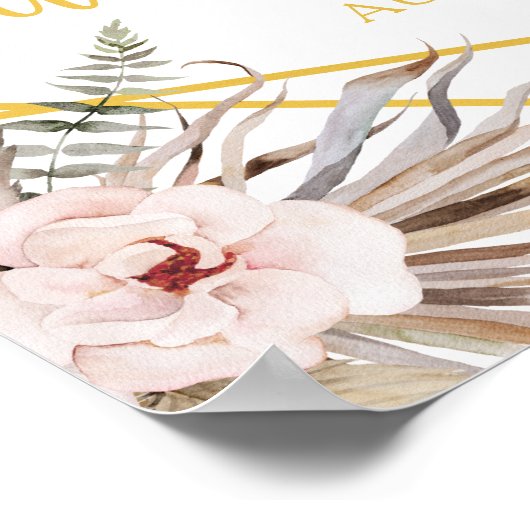 50e Elegant Bruiloft Jubileum Poster (Hoek)