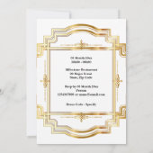 50e Elegant Goud Wit Foto lijst Fifty Chic Kaart (Achterkant)