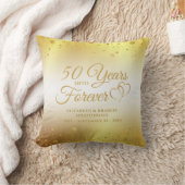 50e Elegant Jubileum Gold YEARS IN FOREVER Kussen (Deken)