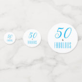 50e en Fabulous Birthday Confetti (Achterkanten)