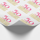 50e en Fabulous Birthday (of uw voorkeursleeftijd) Cadeaupapier (Hoek)