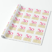 50e en Fabulous Birthday (of uw voorkeursleeftijd) Cadeaupapier (Uitgerold)