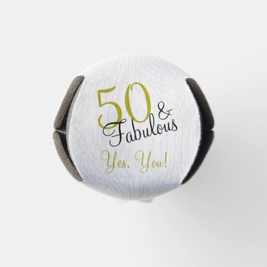 50e en Fabulous Birthday, Trendy Gold en Black Flesjeskoeler (Bodem)