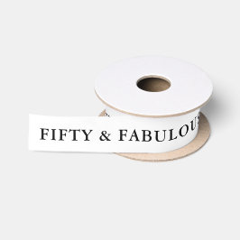 50e en Fabulous Patroonnaam Satijnen Lint