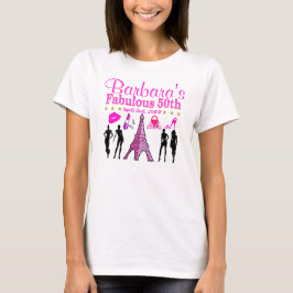 50E EN FANTASTISCH GEPERSONALISEERD PARIJS T SHIRT