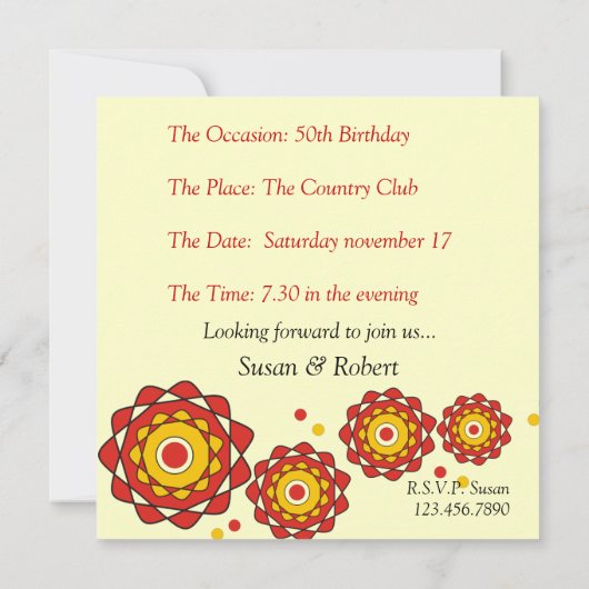 50e Enterprise Party-uitnodigingen Kaart (Achterkant)