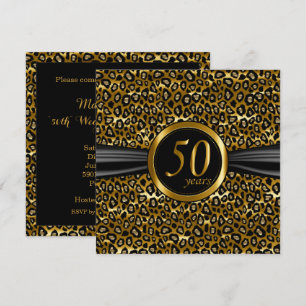 50e Exotisch Glamoureuze Luipaard Ontwerp Kaart