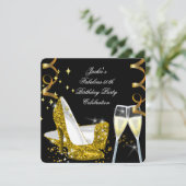 50e Fabulous Gold Glitter High Heels, zaterdag 2 Kaart (Staand voorkant)