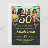 50e fantastische Fiesta verjaardagsfeest Bash Kaart (Voorkant)