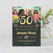 50e fantastische Fiesta verjaardagsfeest Bash Kaart (Staand voorkant)